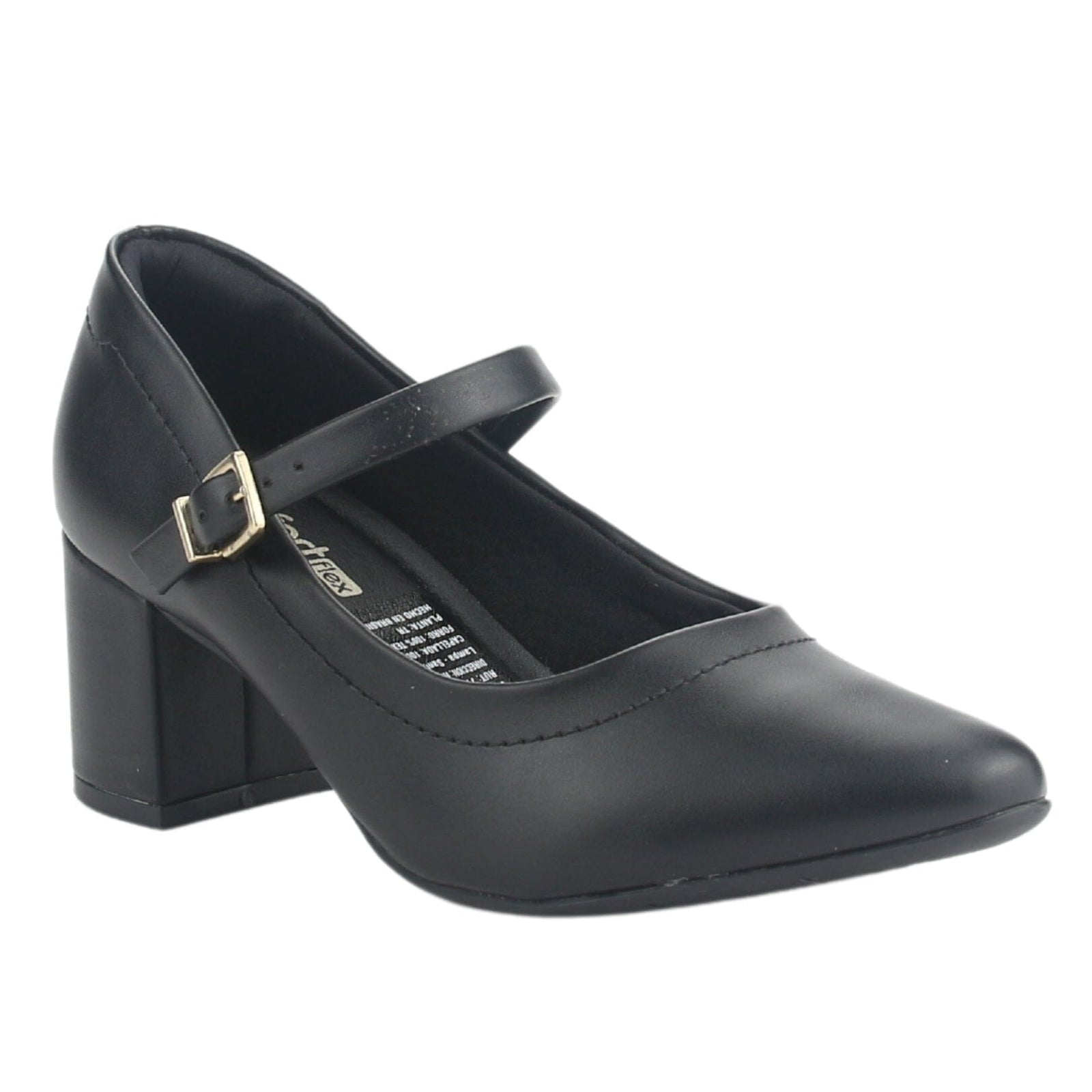 Zapato Comfortflex Mujer 2454323 Negro Casual Tacones Altos Comfortflex 