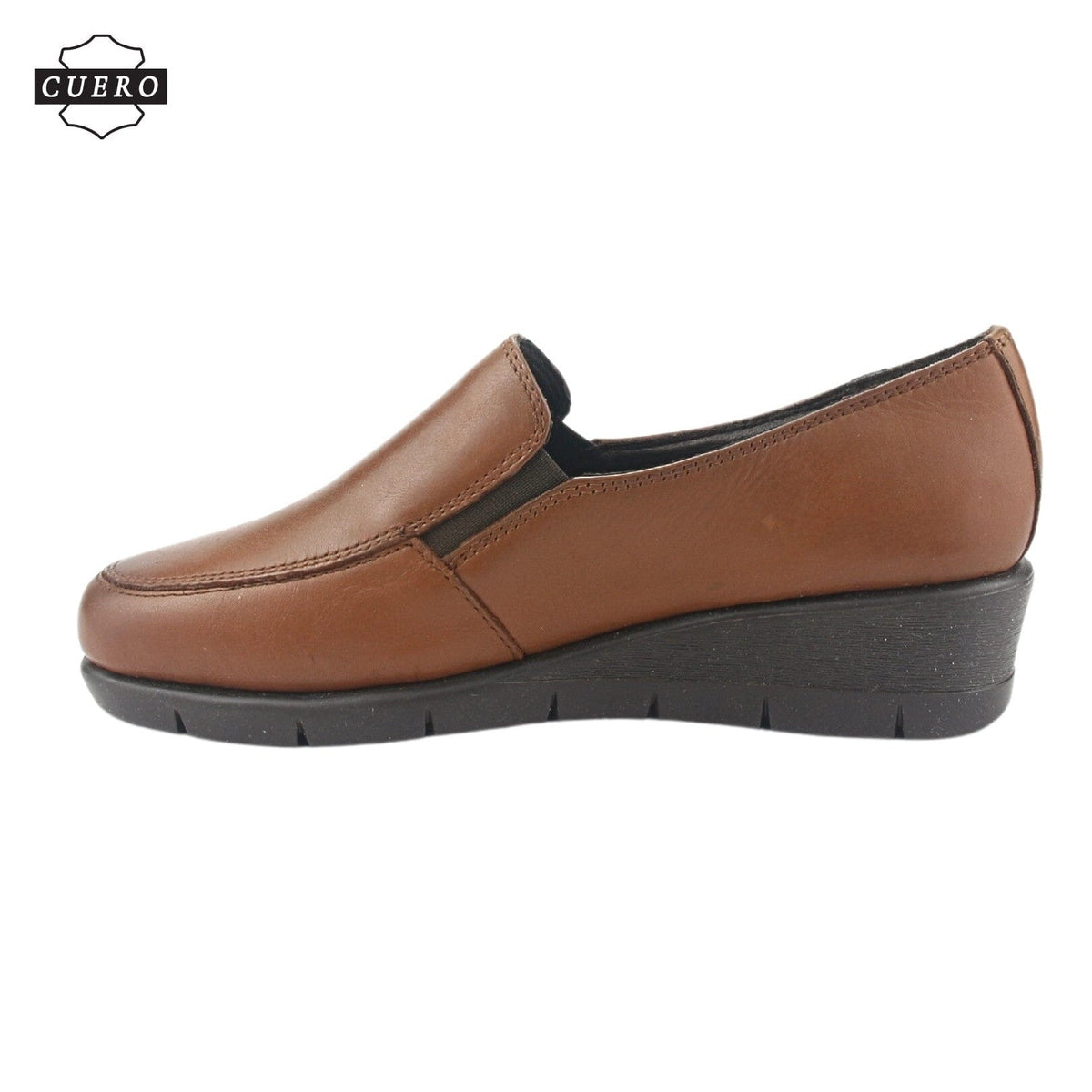 Zapato de Cuero Chalada Mujer Calafate-1 Café Casual Mocasines Taco Chalada 