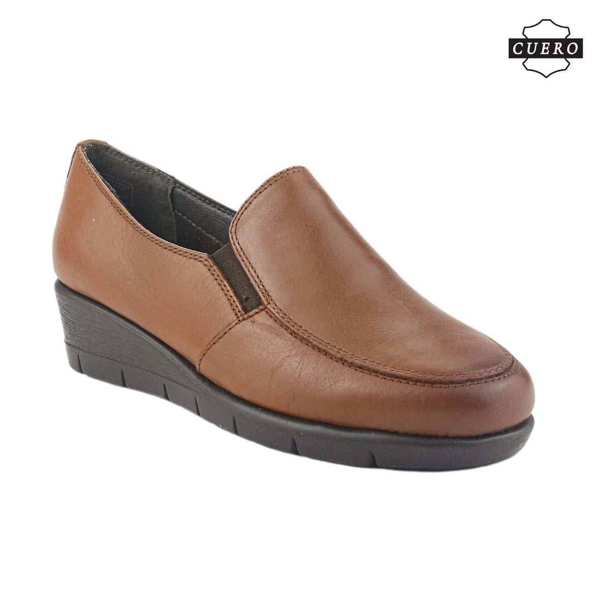 Zapato de Cuero Chalada Mujer Calafate-1 Café Casual Mocasines Taco Chalada 