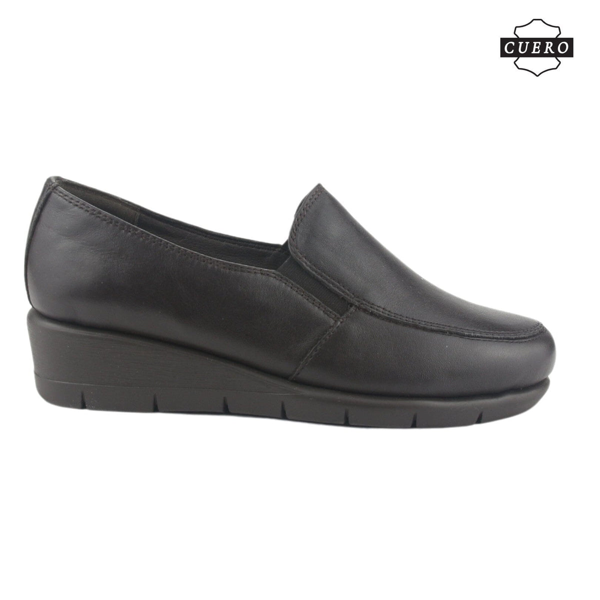 Zapato de Cuero Chalada Mujer Calafate-1 Marron Casual Mocasines Taco Chalada 