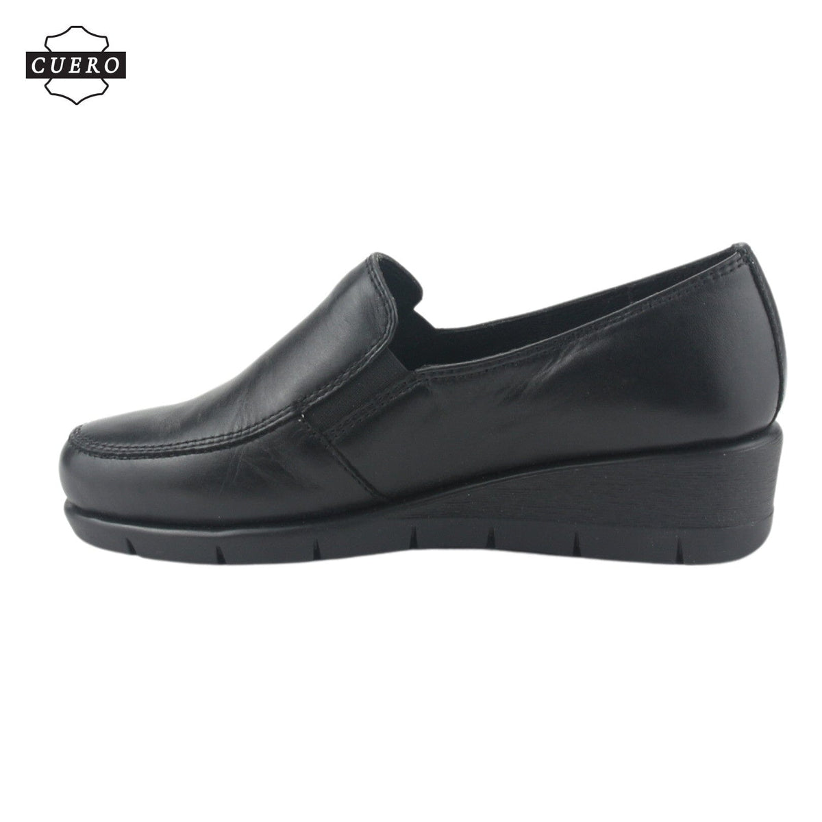 Zapato de Cuero Chalada Mujer Calafate-1 Negro Casual Mocasines Taco Chalada 