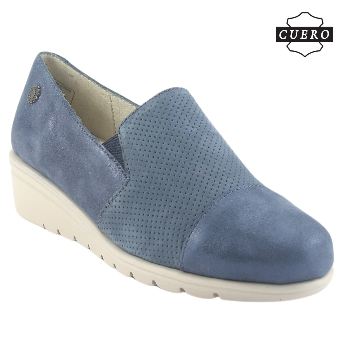 Zapato de Cuero Chalada Mujer Casia-1 Azul Casual Zapatos Planos Comfort Chalada 