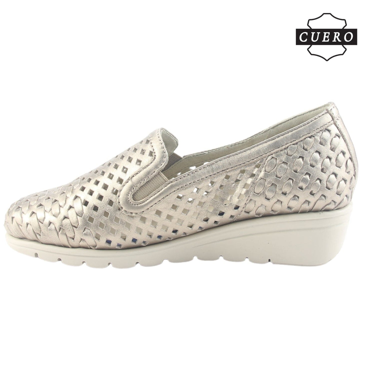 Zapato de Cuero Chalada Mujer Crose-1 Dorado Casual Zapatos Planos Comfort Chalada 