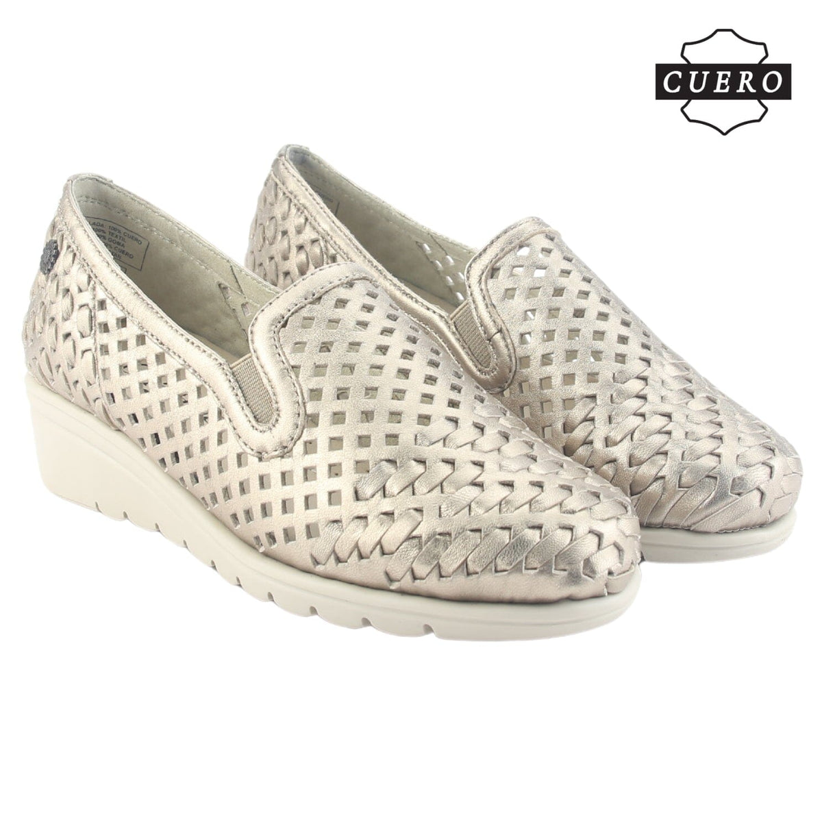 Zapato de Cuero Chalada Mujer Crose-1 Dorado Casual Zapatos Planos Comfort Chalada 