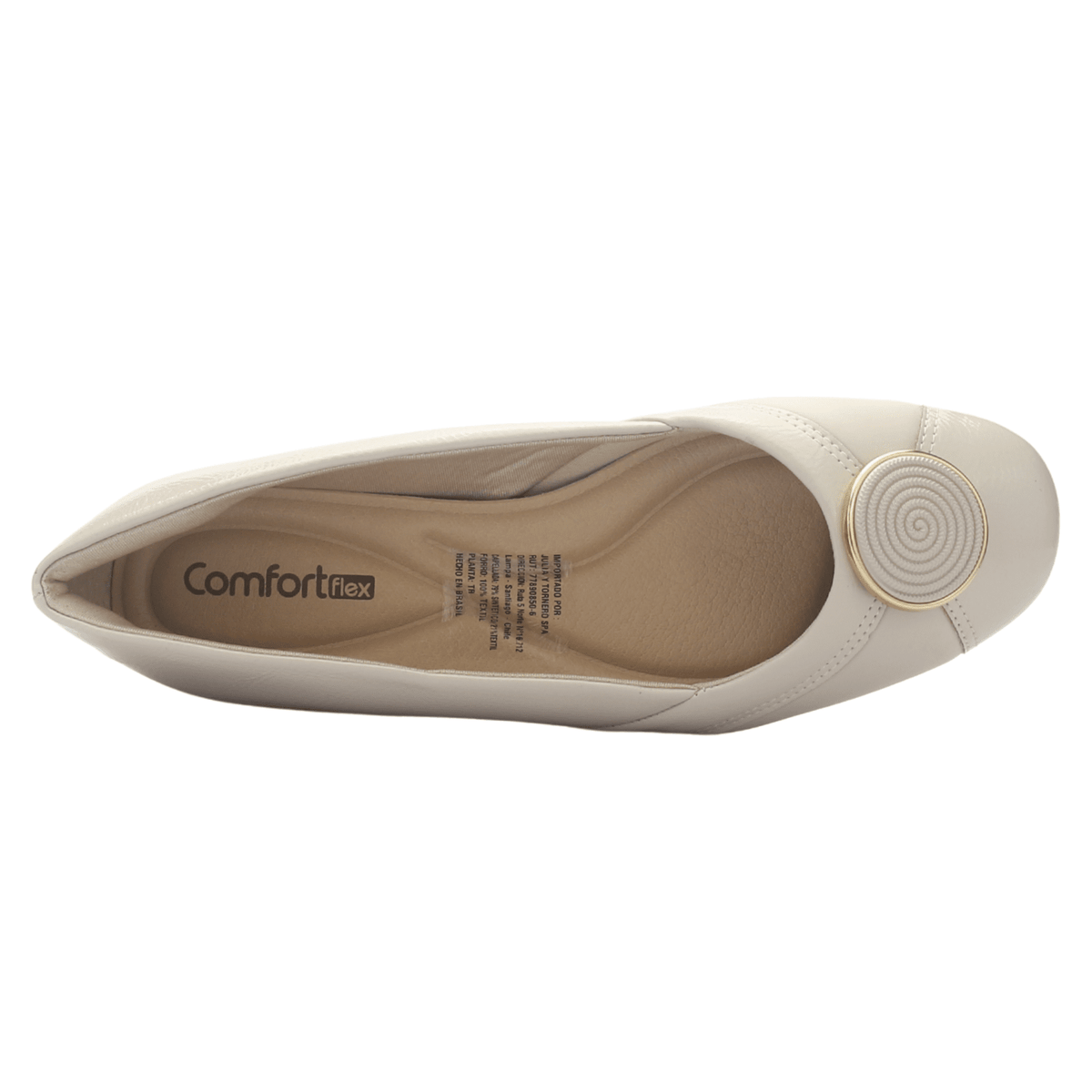 Zapato Mujer Beige Comfortflex 2579402 Casual Tacones Bajos Comfortflex 