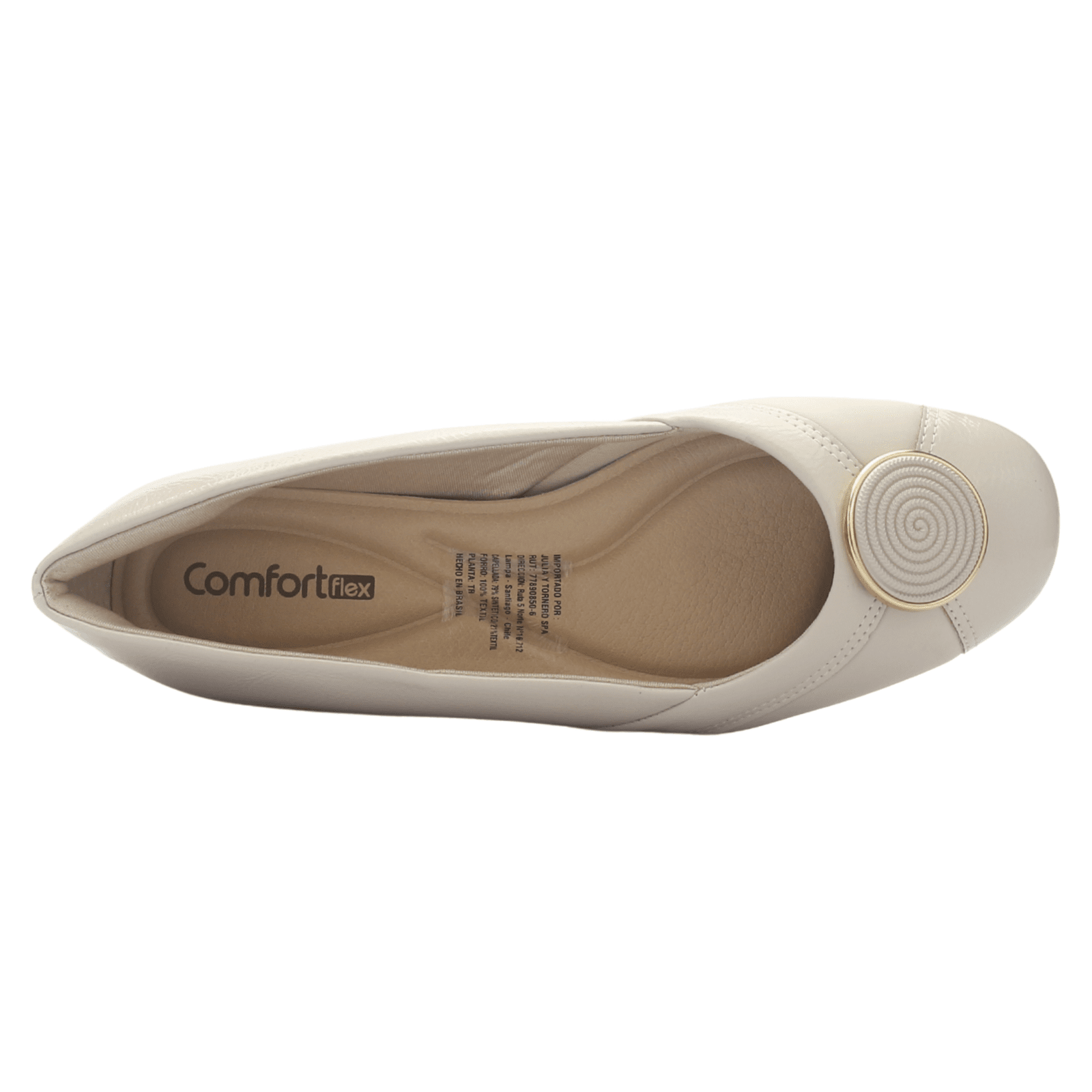Zapato Mujer Beige Comfortflex 2579402 Casual Tacones Bajos Comfortflex 