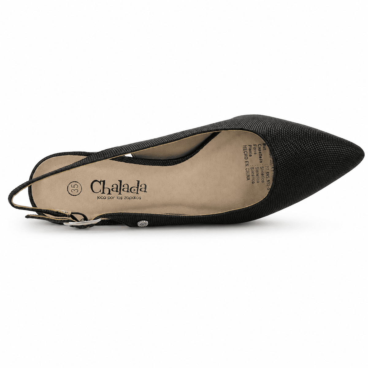 Zapato Negro Mujer Casual Chalada Faiza Tacones Bajos Chalada 