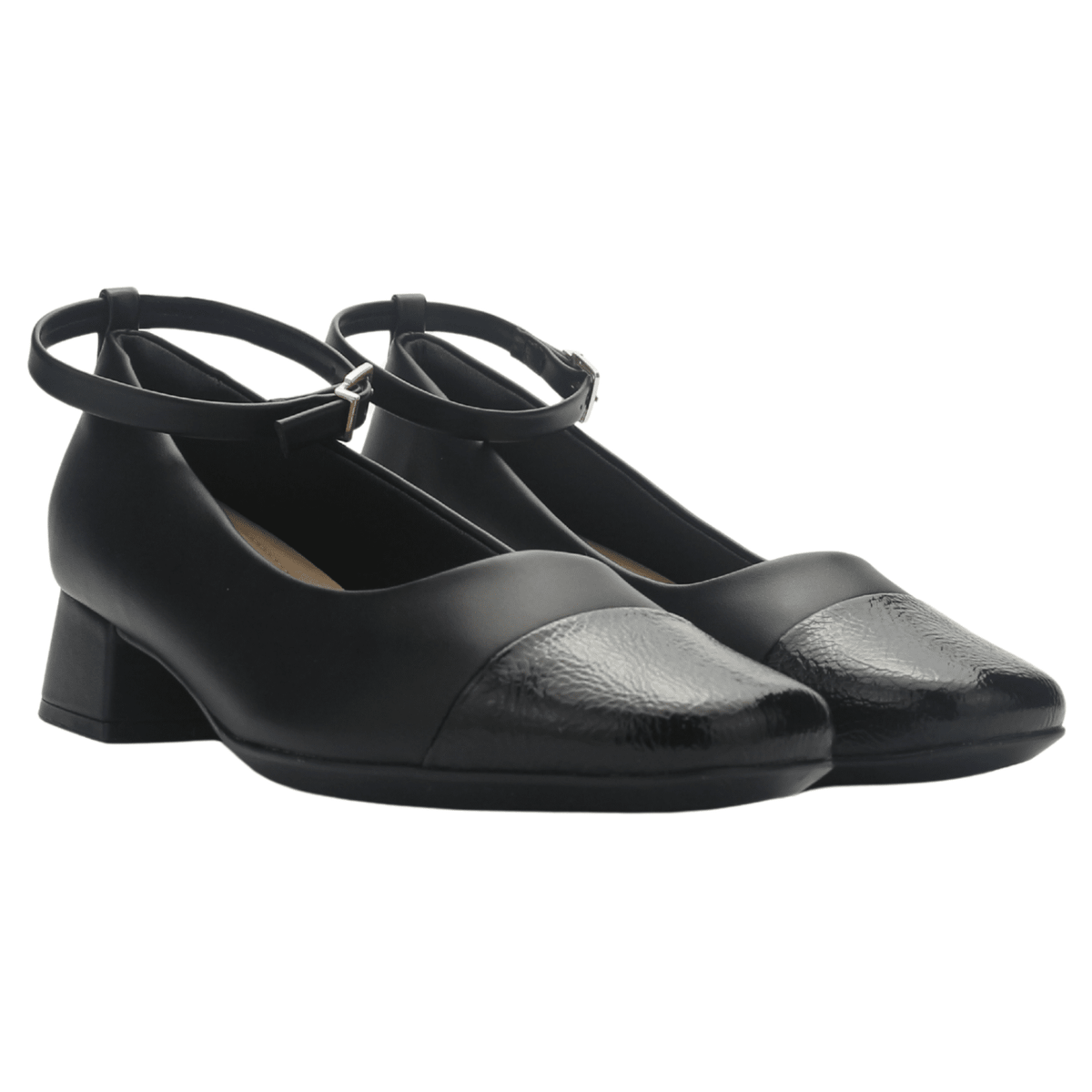Zapato Negro Mujer Comfortflex 2595403 Casual Tacones Bajos Comfortflex 
