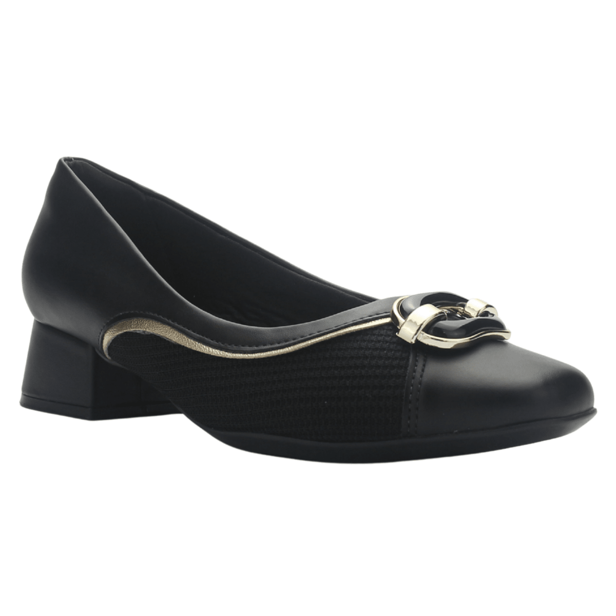 Zapato Negro Mujer Comfortflex 2595404 Casual Tacones Bajos Comfortflex 