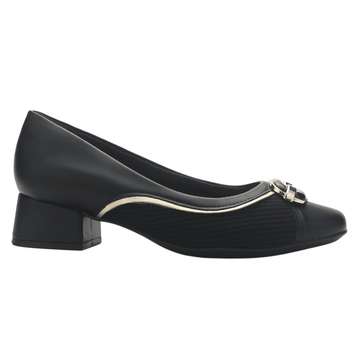Zapato Negro Mujer Comfortflex 2595404 Casual Tacones Bajos Comfortflex 
