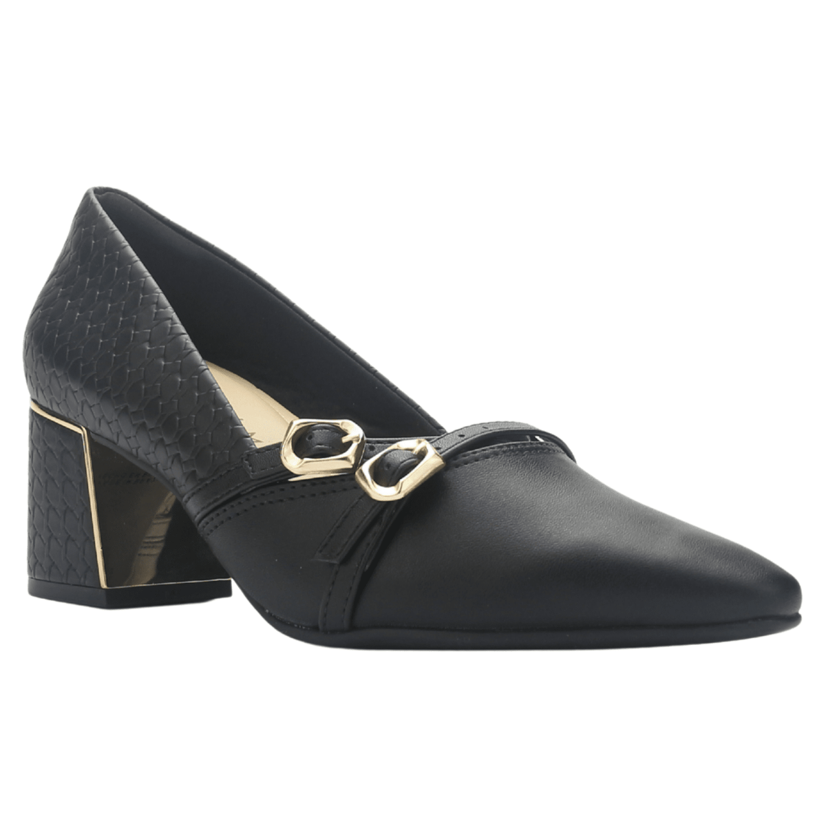 Zapato Negro Mujer Ramarim 2551204 Casual Tacones Bajos Ramarim 