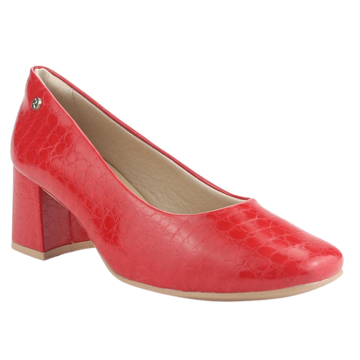 Zapato Ramarim Mujer 2417101 Rojo Casual Tacones Bajos Ramarim 