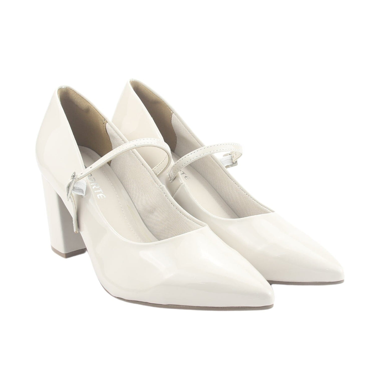 Zapato Via Marte Mujer 028-014-01 Beige Casual Tacones Altos Via Marte 