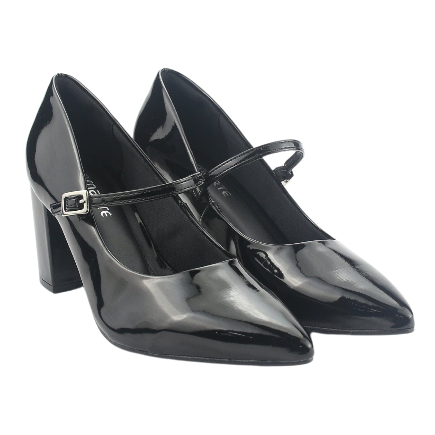 Zapato Via Marte Mujer 028-014-01 Negro Casual Tacones Altos Via Marte 