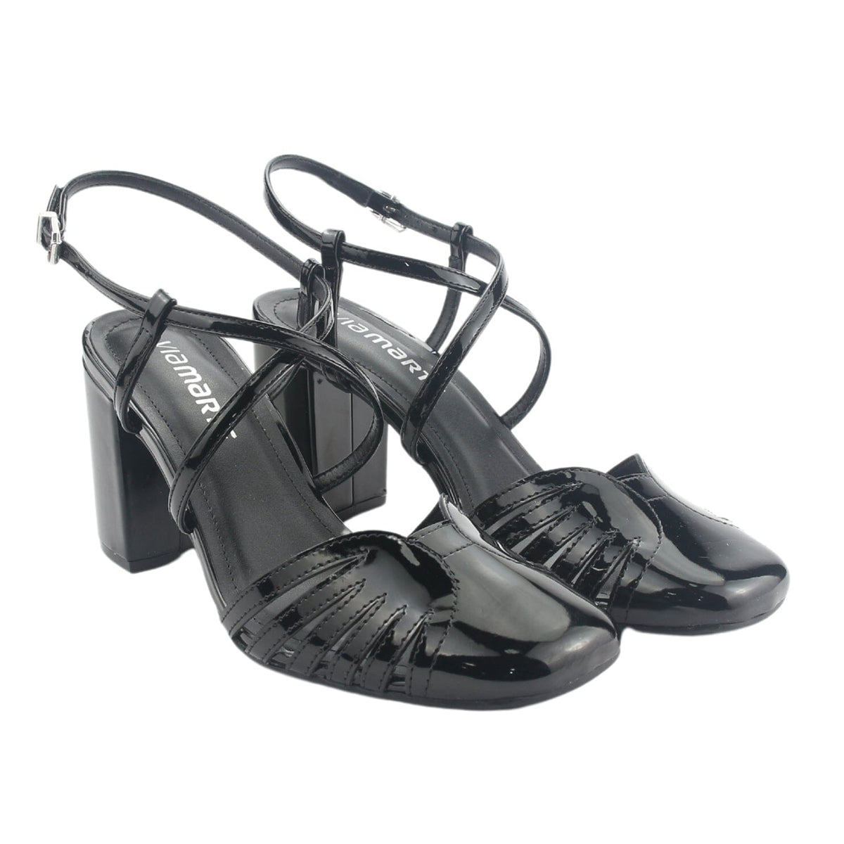 Zapato Via Marte Mujer 062-014-01 Negro Casual Tacones Altos Via Marte 