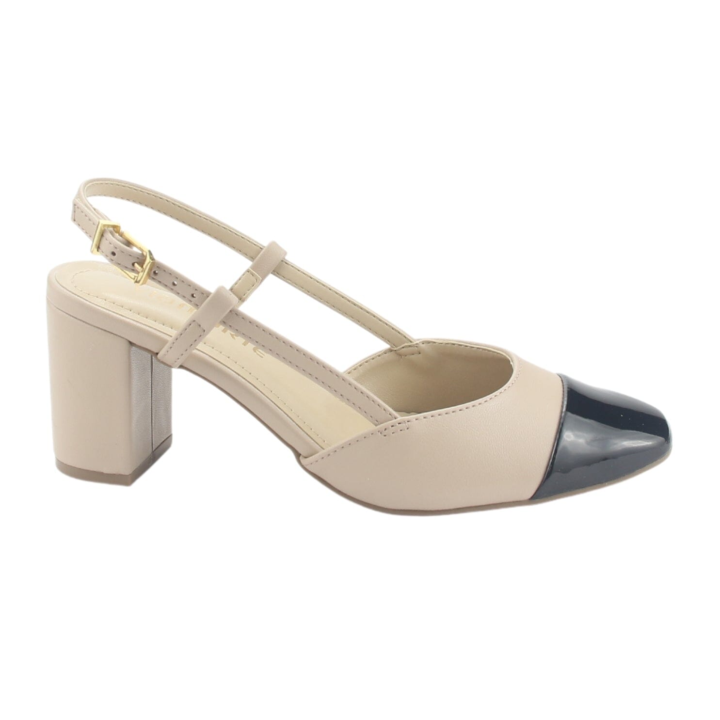 Zapato Via Marte Mujer 067-001-01 Dorado Casual Tacones Altos Via Marte 