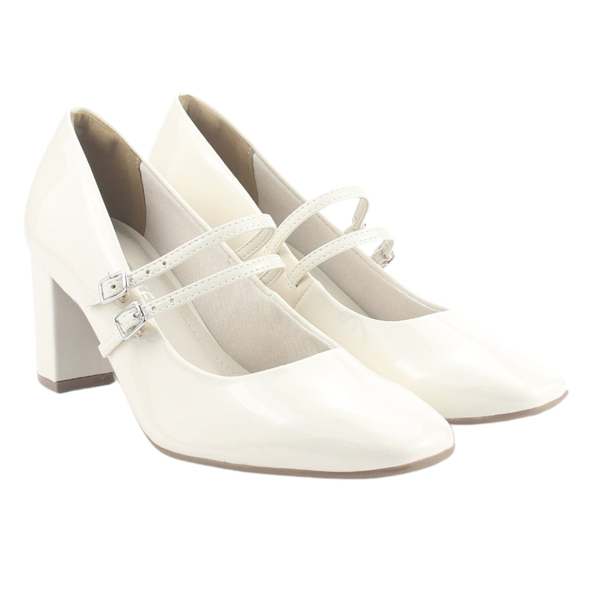 Zapato Via Marte Mujer 153-001-01 Blanco Casual Tacones Altos Via Marte 