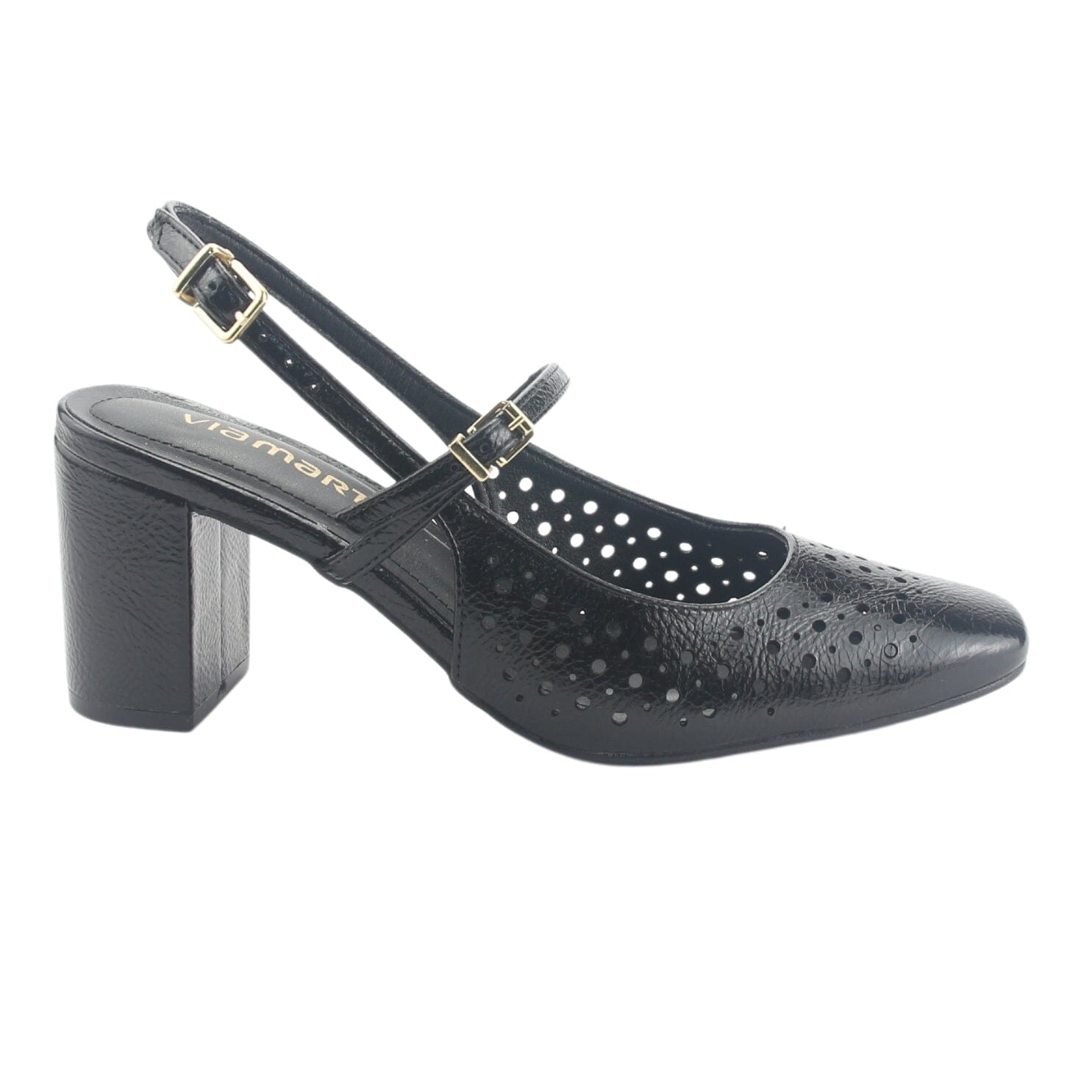 Zapato Via Marte Mujer 153-007-01 Negro Casual Tacones Altos Via Marte 