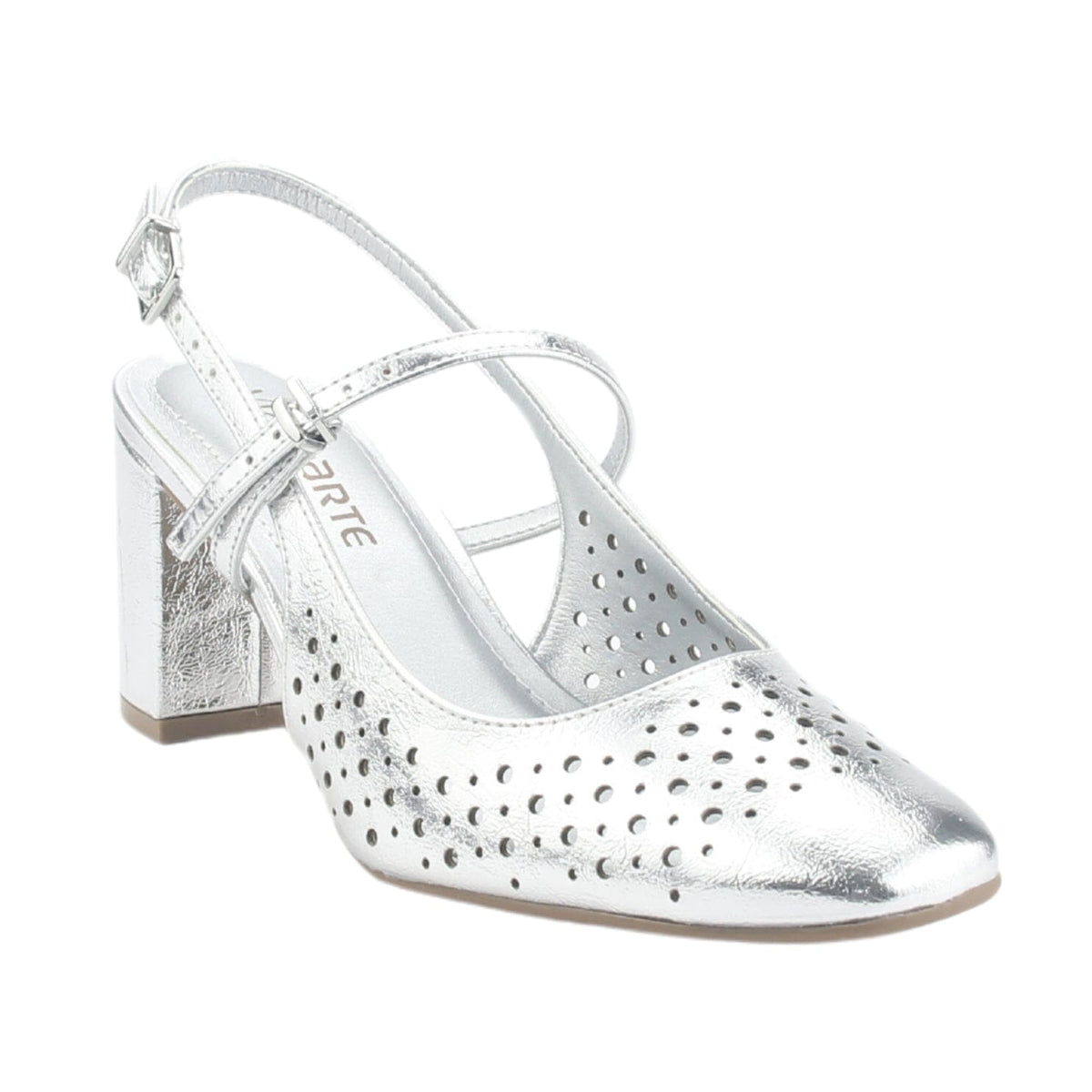 Zapato Via Marte Mujer 153-007-01 Plateado Casual Tacones Altos Via Marte 