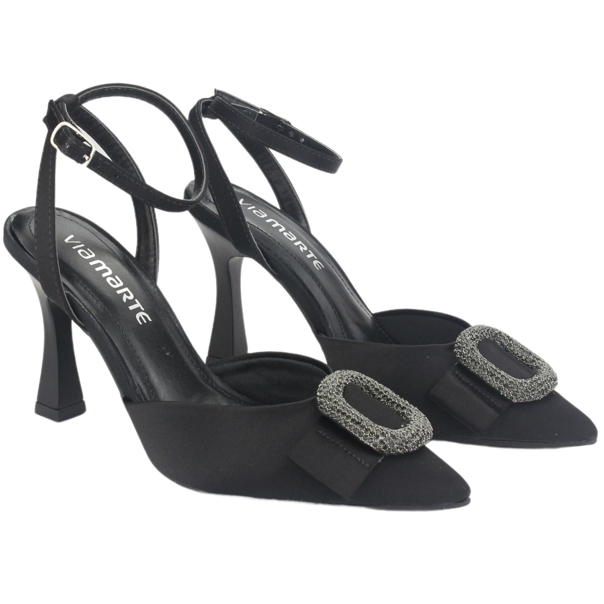 Zapato Via Marte Mujer 23-13704 C Preto Casual Zapatos Taco Via Marte 