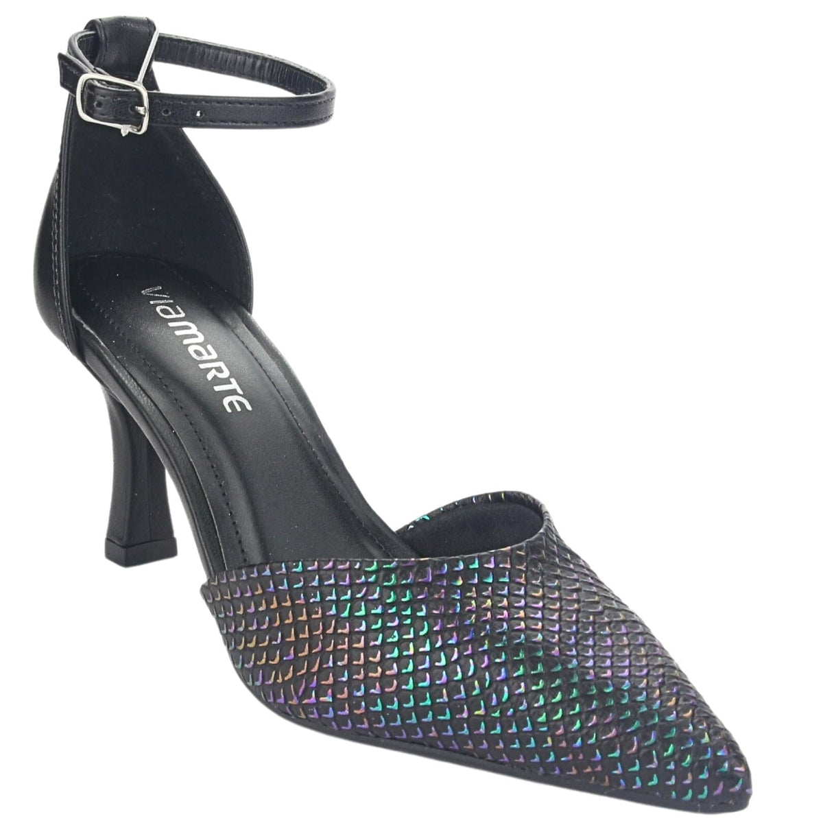 Zapato Via Marte Mujer 23-15706 Preto Casual Zapatos Taco Via Marte 