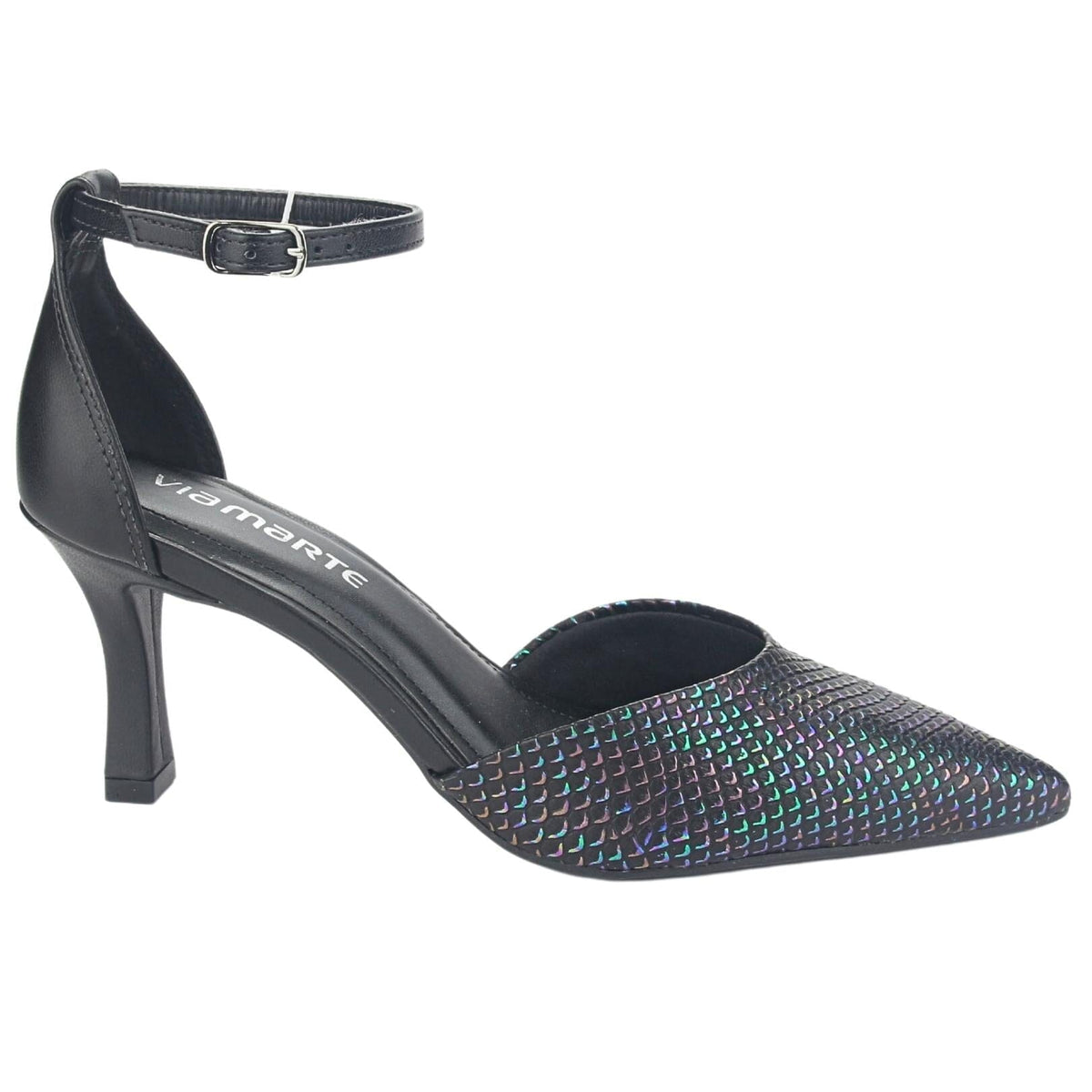 Zapato Via Marte Mujer 23-15706 Preto Casual Zapatos Taco Via Marte 