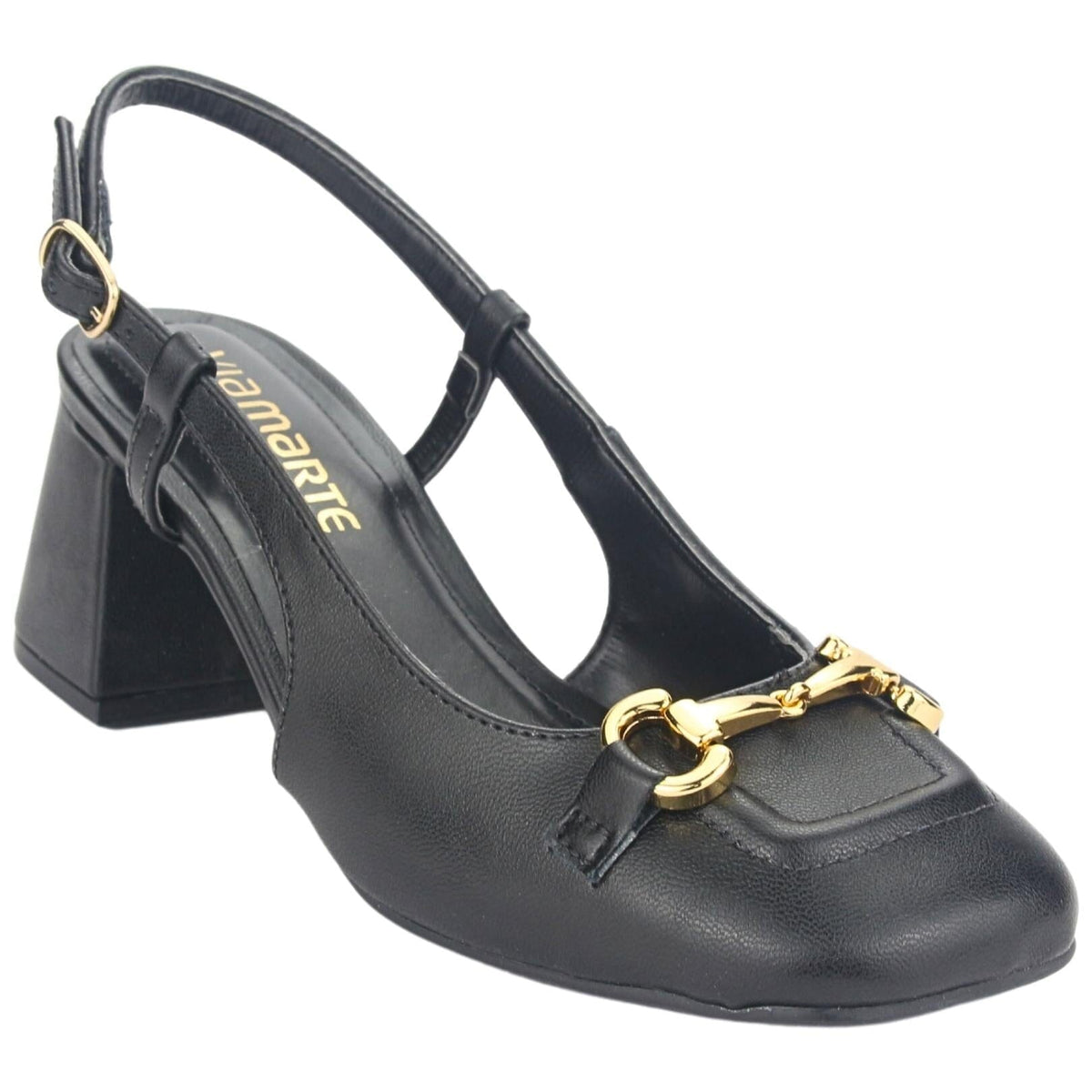 Zapato Via Marte Mujer 23-16804 N Preto Casual Zapatos Taco Via Marte 