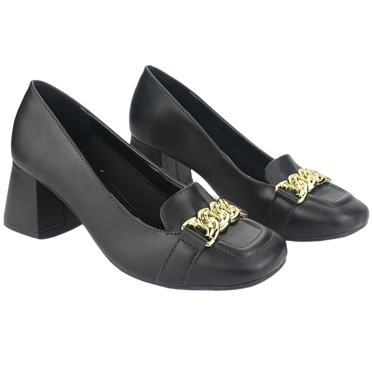 Zapato Via Marte Mujer 23-16806 N Preto Casual Zapatos Taco Via Marte 