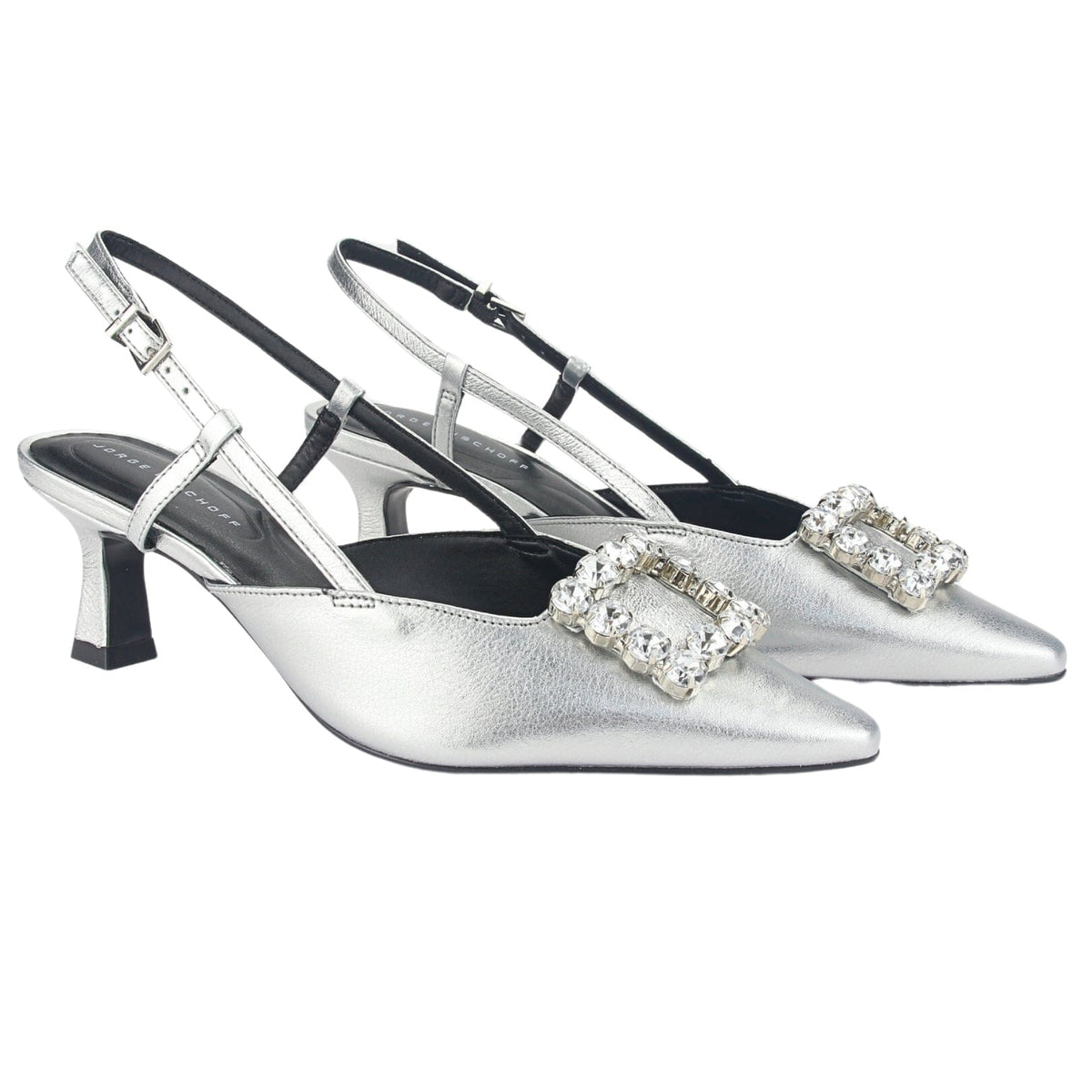 Zapatos Jorgebischoff Mujer P17994002 Plateado Casual Zapatos Taco Jorge Bischoff 