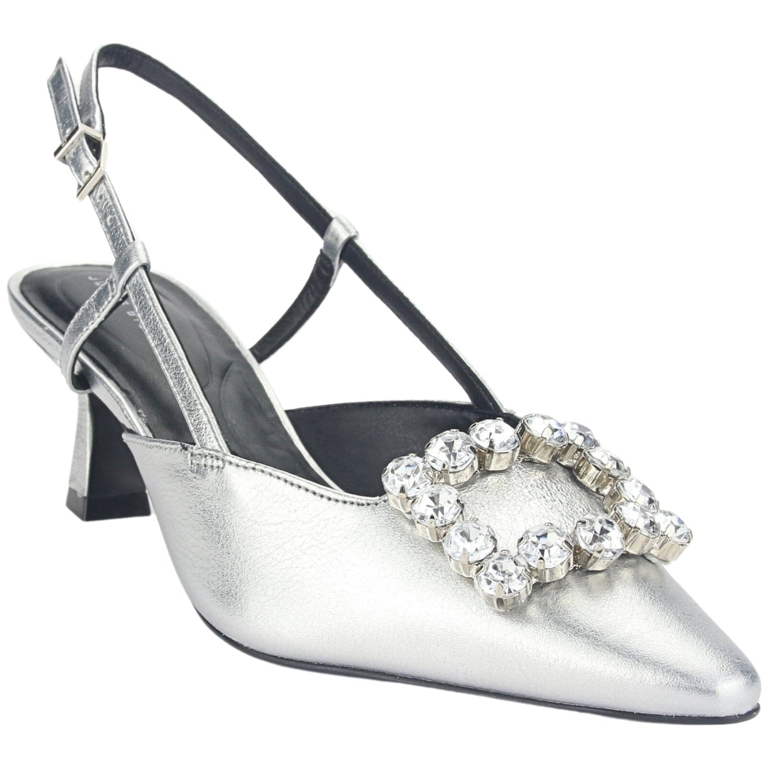 Zapatos Jorgebischoff Mujer P17994002 Plateado Casual Zapatos Taco Jorge Bischoff 